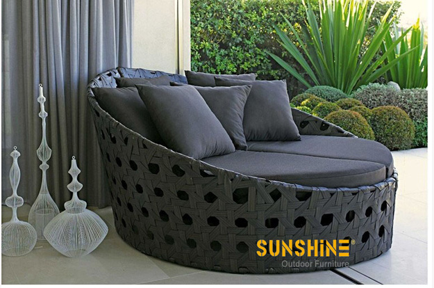 Sofá cama de ratán FCO-2105