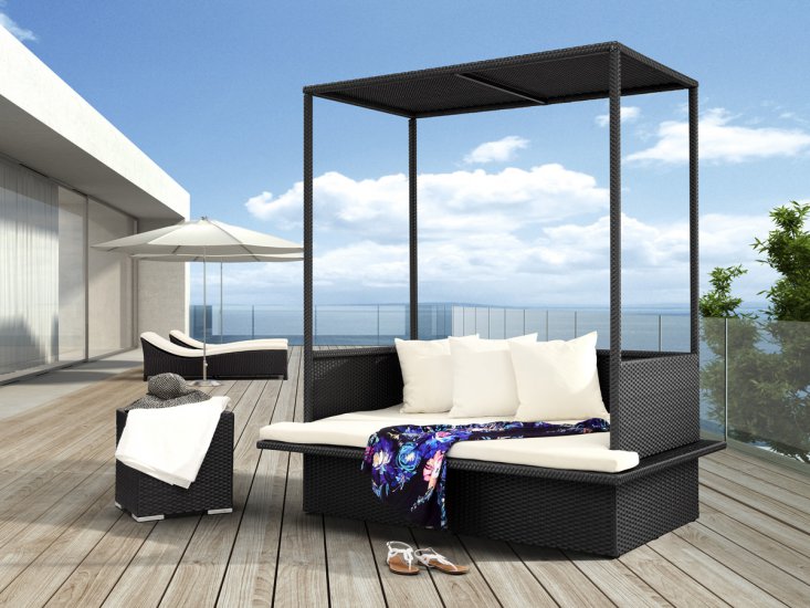 Sofá cama de ratán FCO-2086C