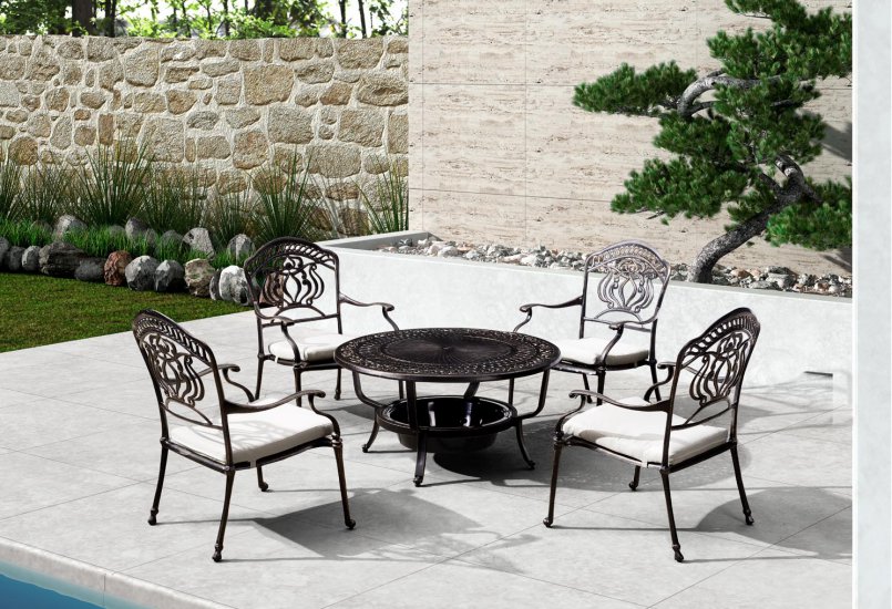 Mesa para barbacoa en aluminio fundido FCO-CA003