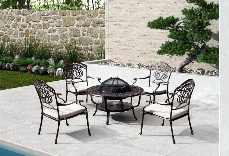 Mesa para barbacoa en aluminio fundido FCO-CA001