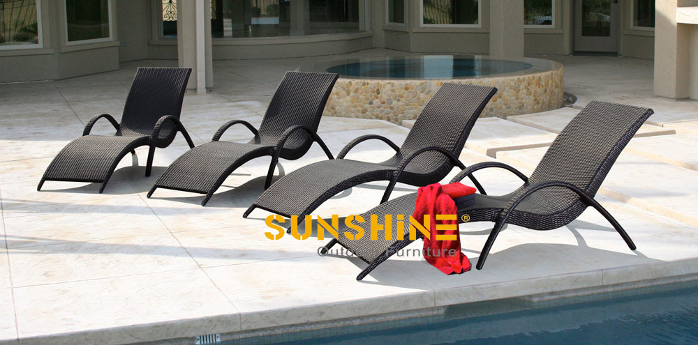 Rattan Sun lounger FCO-2026B